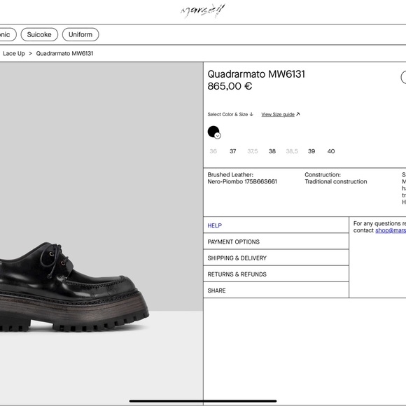 MARSÈLL Derbys Quadrarmato noirs black - Picture 8 of 8